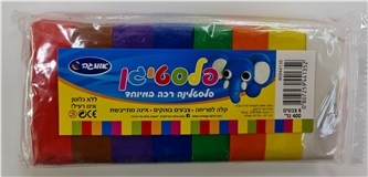 פלסטלינה מעורבת 8 גוונים 400 גרם