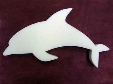 צורת קלקר מוקצף - דולפין