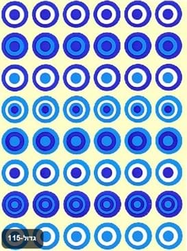 דיבקיות עיגול בתוך עיגול כחול-תכלת-לבן