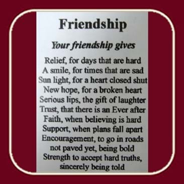 מדבקות ברכות שקופות - FRIENDSHIP