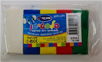 פלסטלינה מעורבת 5 גוונים 100גרם